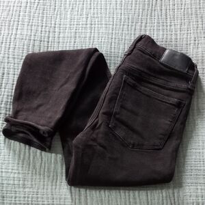 Madewell Faded Black Brushed Skinny Jeans
